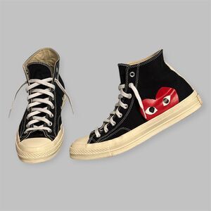 Converse Play High Top Sneakers Mens Size 11 Black Lace-Up Comme De Garcons